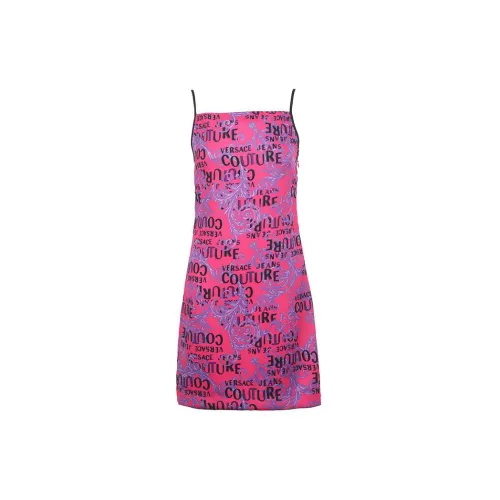 VERSACE JEANS COUTURE Slip Dresses Women's Rose Red