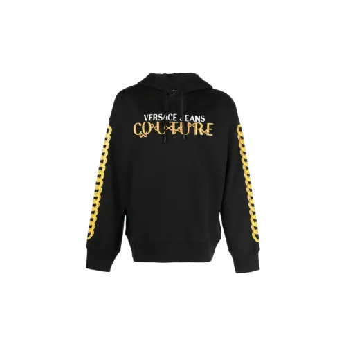 VERSACE JEANS Couture Logo-print Cotton Hoodie