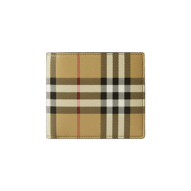Burberry Polyurethane Wallet Men's Archive Beige-0