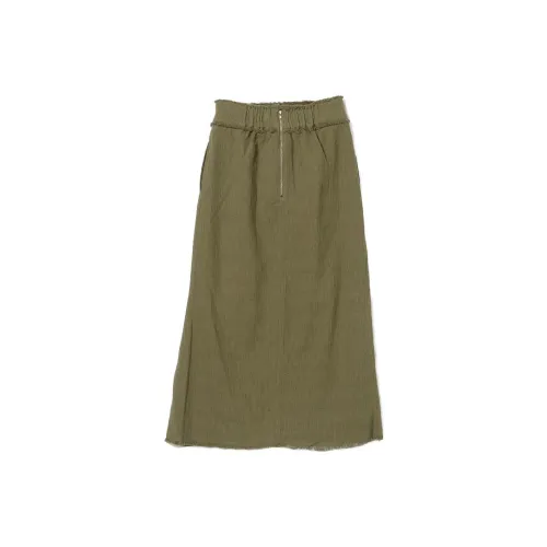 Beams Casual Long Skirts Women's Olive Green