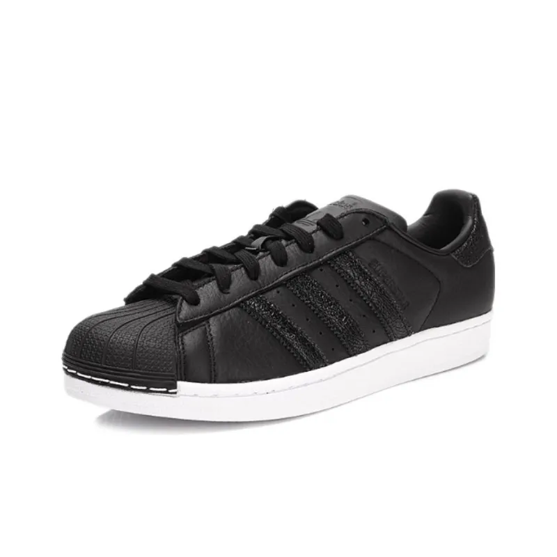 Adidas Originals Campus Anti Slip Wear Resistant Low Top Skateboard Shoes Unisex Black White-2