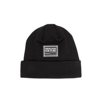 VERSACE JEANS Logo patch Wool blend Beanie