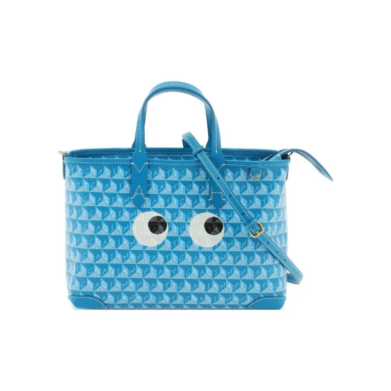 Anya Hindmarch Leather Shoulder Bag Crossbody Bag Handbag Women's Light Blue-0