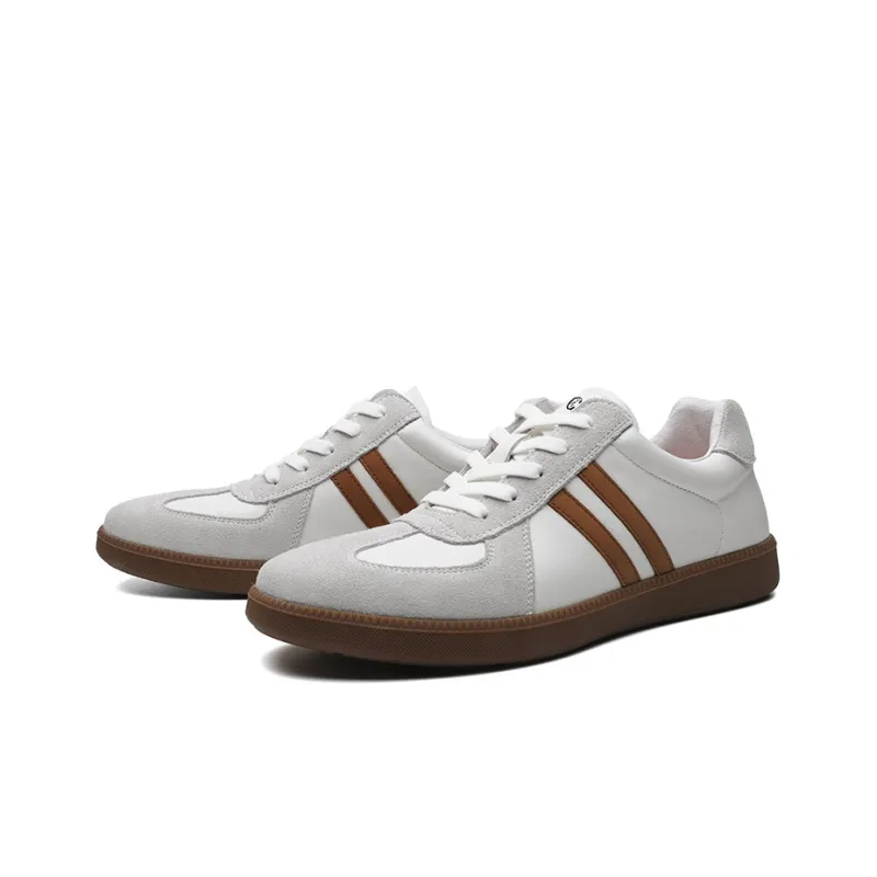 CHARRIOL German Army Trainers Slip Resistant Low Top Casual Skateboard Shoes Men's White-2