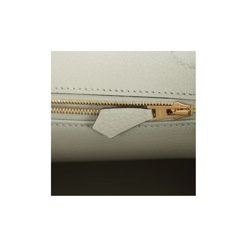 HERMES Birkin Togo Calfskin Birkin Bag Handbag Regular Women's 0WGris Neve Ice Crystal Gray-6
