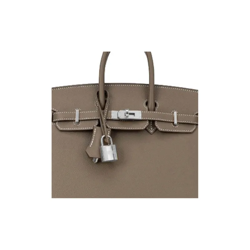 HERMES Birkin Epsom Leather Birkin Bag Handbags Regular Women's 18 Etoupe Elephant Gray-3