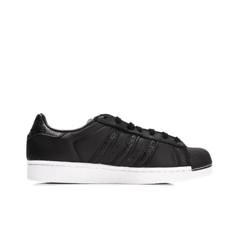 Adidas Originals Campus Anti Slip Wear Resistant Low Top Skateboard Shoes Unisex Black White-1
