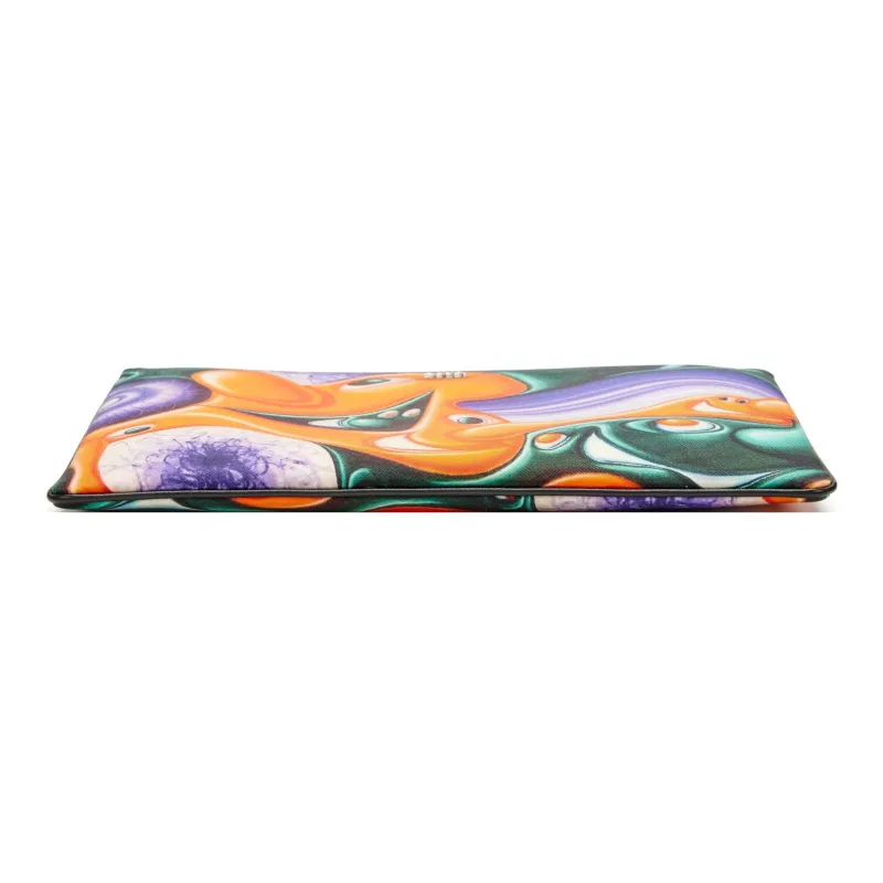 DIOR Nylon Handbag Clutch Regular Men's Orange/Multicolor Print-5