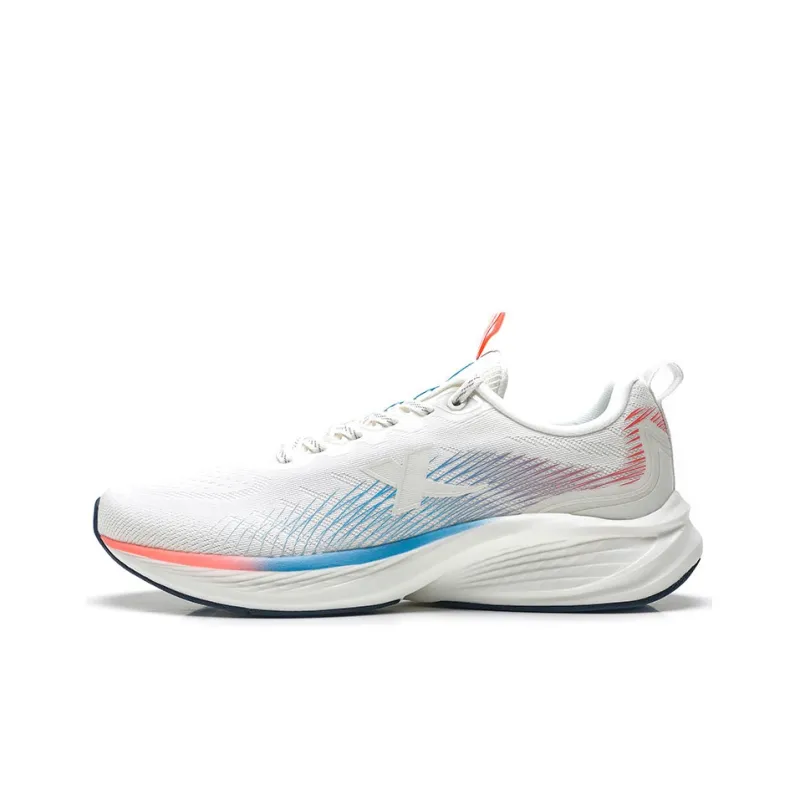 XTEP Cushioning Lightweight Low Top Running Shoes Men's White Blue-0
