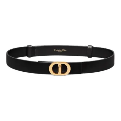DIOR Cow Leather Belts Women's Black 
