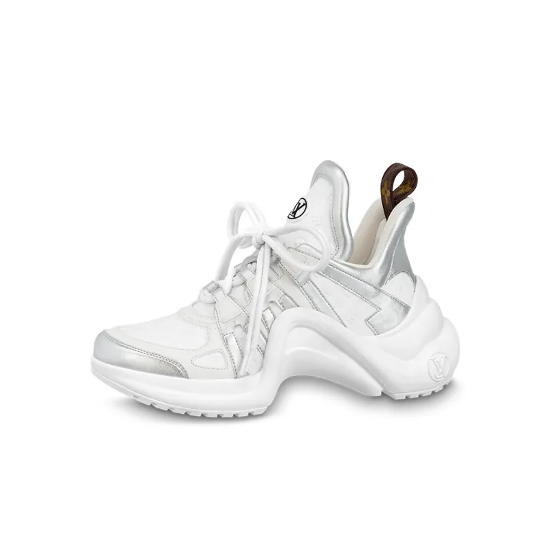 LOUIS VUITTON Lv Archlight Sneakers 'White Mini Monogram Silver' Women's-0