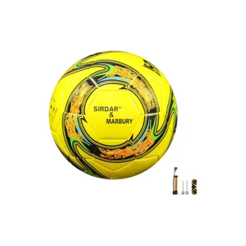 SIRDAR Size 5 Soccer PVC Machine Stitched Soccer Ball Unisex Yellow
