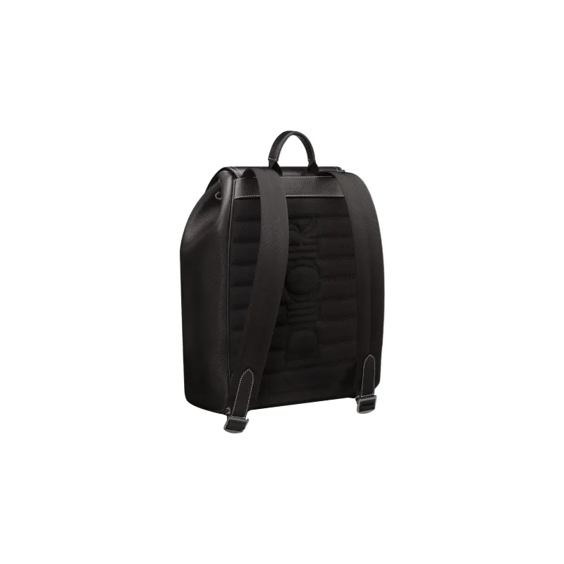 DIOR Saddle Grained Calfskin Backpack Regular Men's Black-2