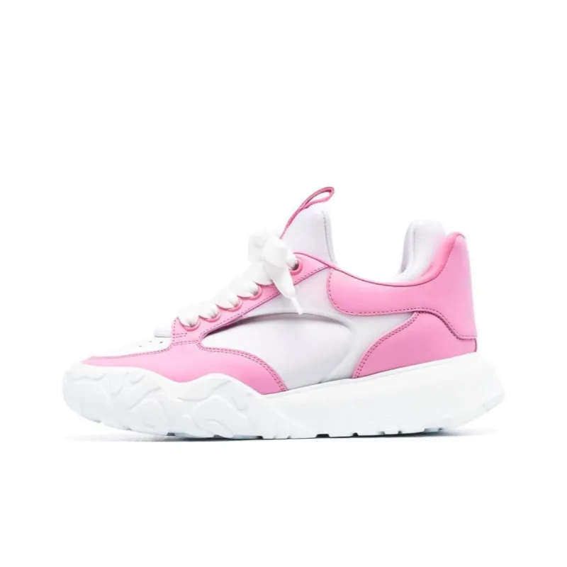 Alexander McQueen Court Low-Top Casual Shoes Women's White Pink-0