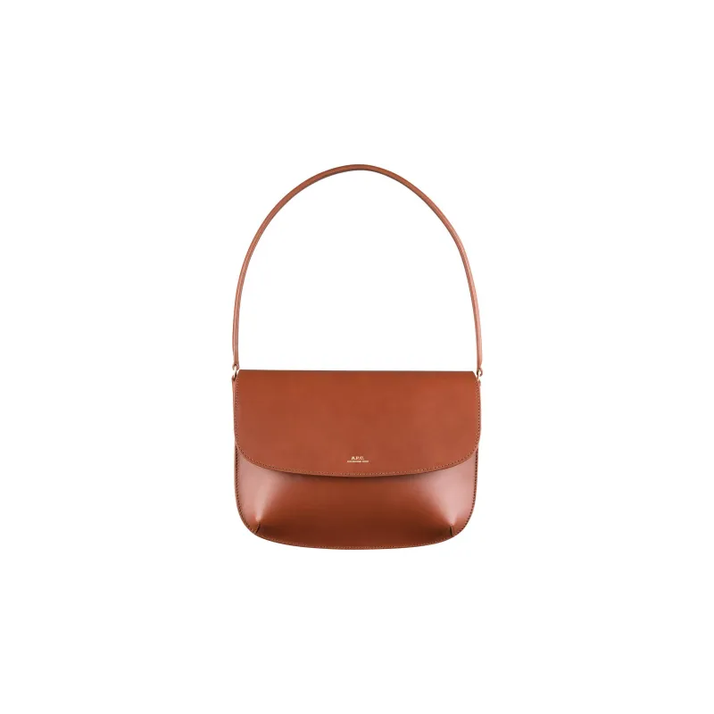 A.P.C Smooth Cow Leather Handbag, Shoulder Bag Women's Brown-0