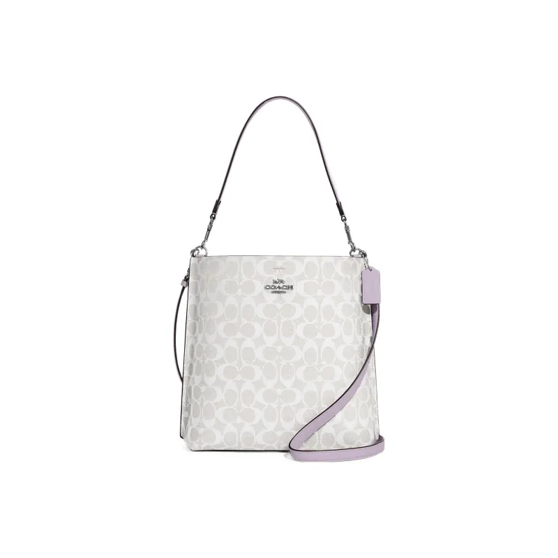 COACH Mollie PVC Tote Bag Crossbody Bag Shoulder Bag Large Size Women's Ivory White-0
