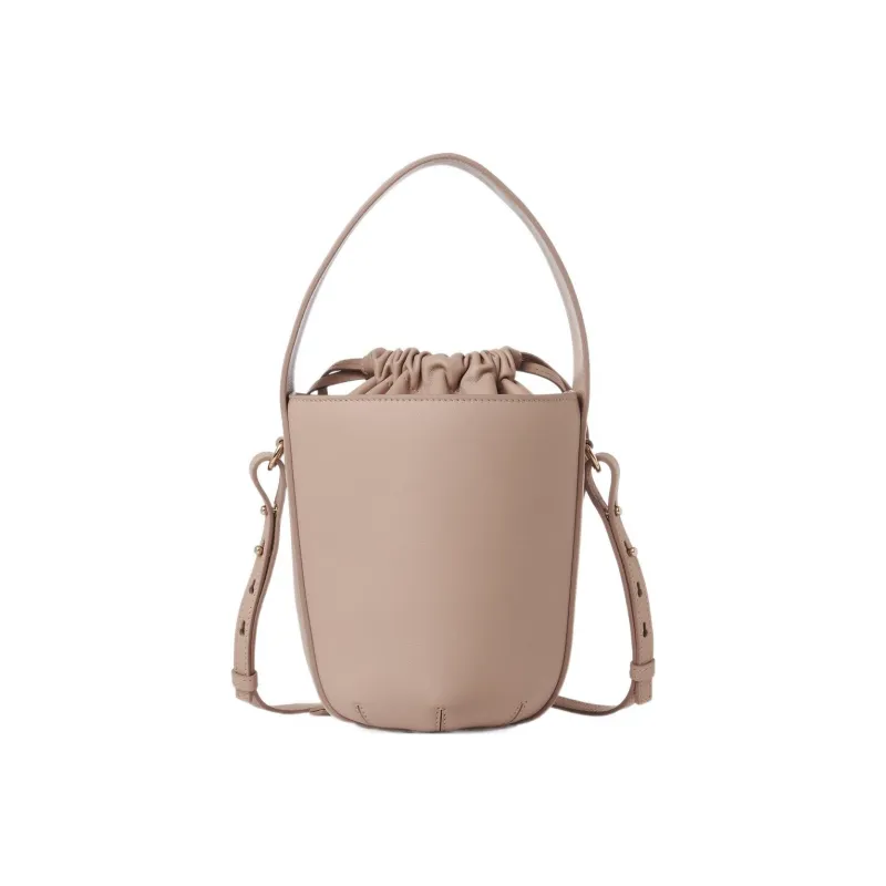 Chloe Smooth Calfskin With Lambskin Accents Bucket Bag Portable Crossbody Bag Shoulder Bag Women's Pink Beige-0