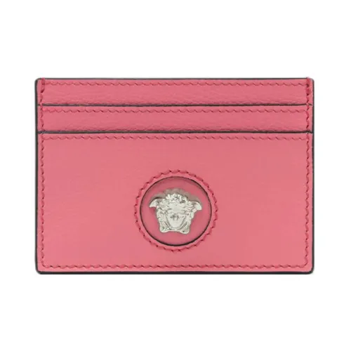 VERSACE La Medusa Cow Leather Card Holder Card Holder Women's Pink
