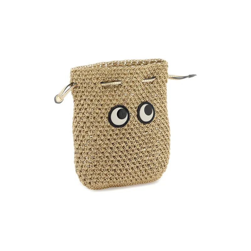 Anya Hindmarch Raffia Clutches Handbags Women's Light Apricot-1