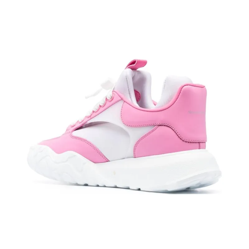 Alexander McQueen Court Low-Top Casual Shoes Women's White Pink-3