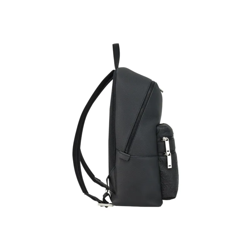 FERRAGAMO Cow Leather Backpack Regular Men's Black-1