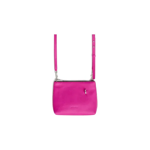 RICK OWENS/RO Cow Leather Crossbody Bag, Shoulder Bag Women's Bright Pink