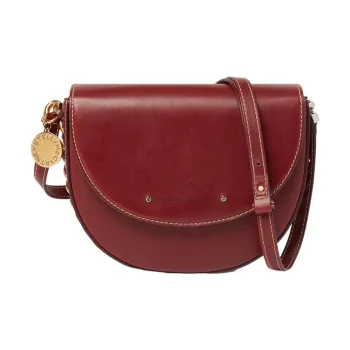 Stella McCartney Frayme Polyester Shoulder Bag Women's Deep Cherry Red