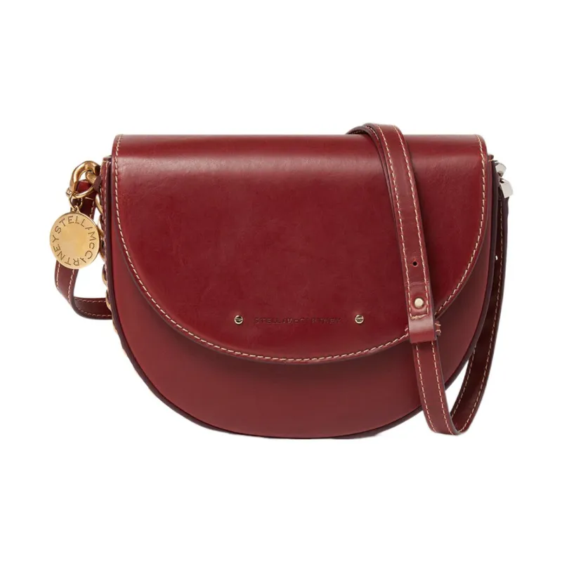 Stella McCartney Frayme Polyester Shoulder Bag Women's Deep Cherry Red-0