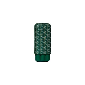 GOYARD Churchill Canvas With Calfskin Dog's Teeth Cigar Box Accessories Unisex Green
