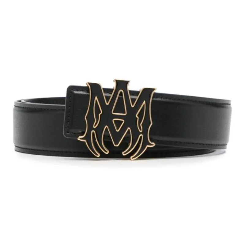 AMIRI Logo buckle Leather Belt-0