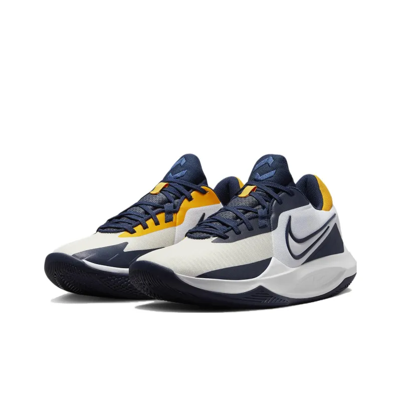Nike Precision 6 White Midnight Navy Gold-2