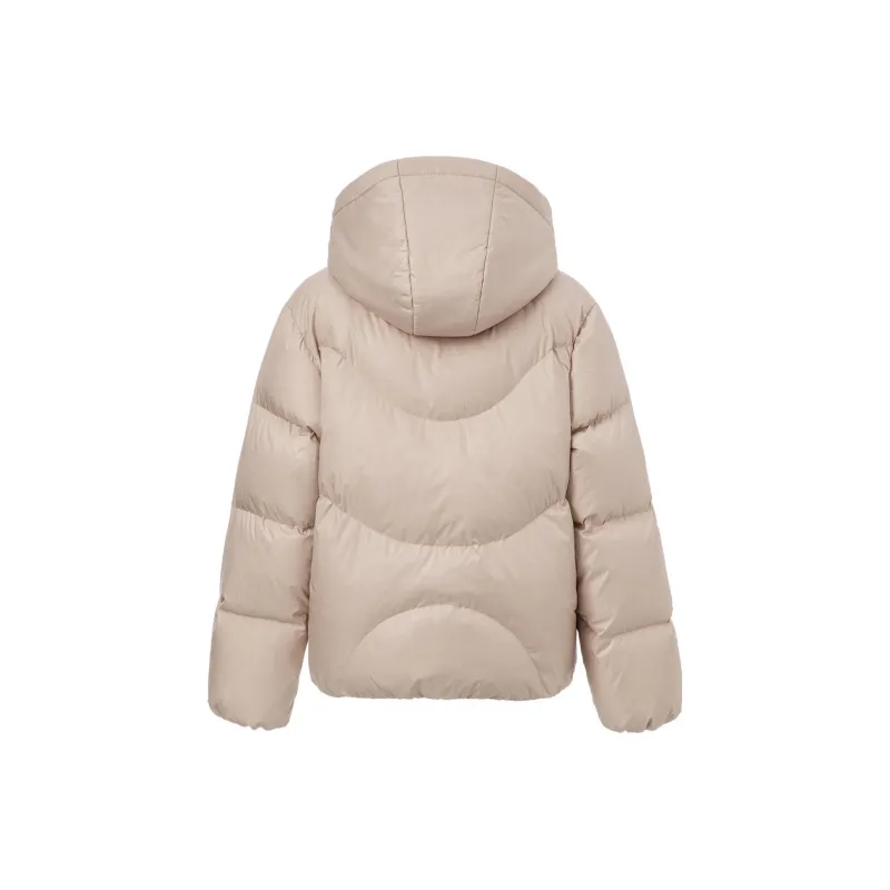 LiNing Sports Life Collection FW23 Down Jacket Women's Light Brown Glaze-1