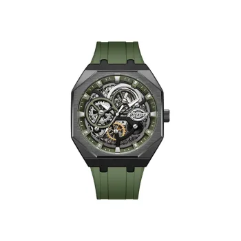 Dickies Wrist Watch Automatic Mechanical Movement Silicone Strap Green Dial Unisex 230M60LYXCL 501P3 13JX