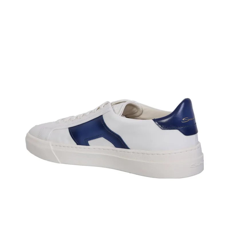 Santoni Shock Absorbers With Slip Resistant Features Low Top Casual Shoes Men's White Blue-2