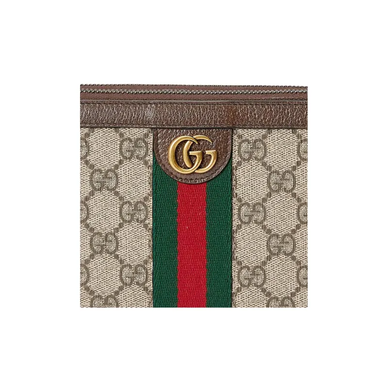 GUCCI Ophidia Canvas With Leather Canvas Bag Travel Bag Women's Beige/Ebony-9