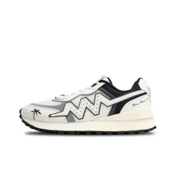 LiNing Wade 001 Anti Slip Wear Resistant Low Top Casual Shoes Men's Beige Black