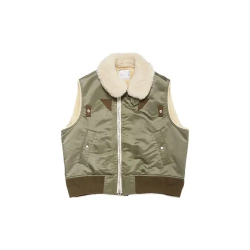 Sacai Vests Men Green