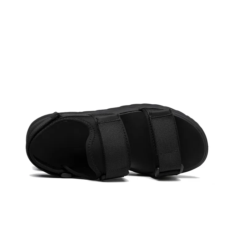 SANGUSANXIN Adjustable Hook and Loop Lightweight Sandal Men's Black-3
