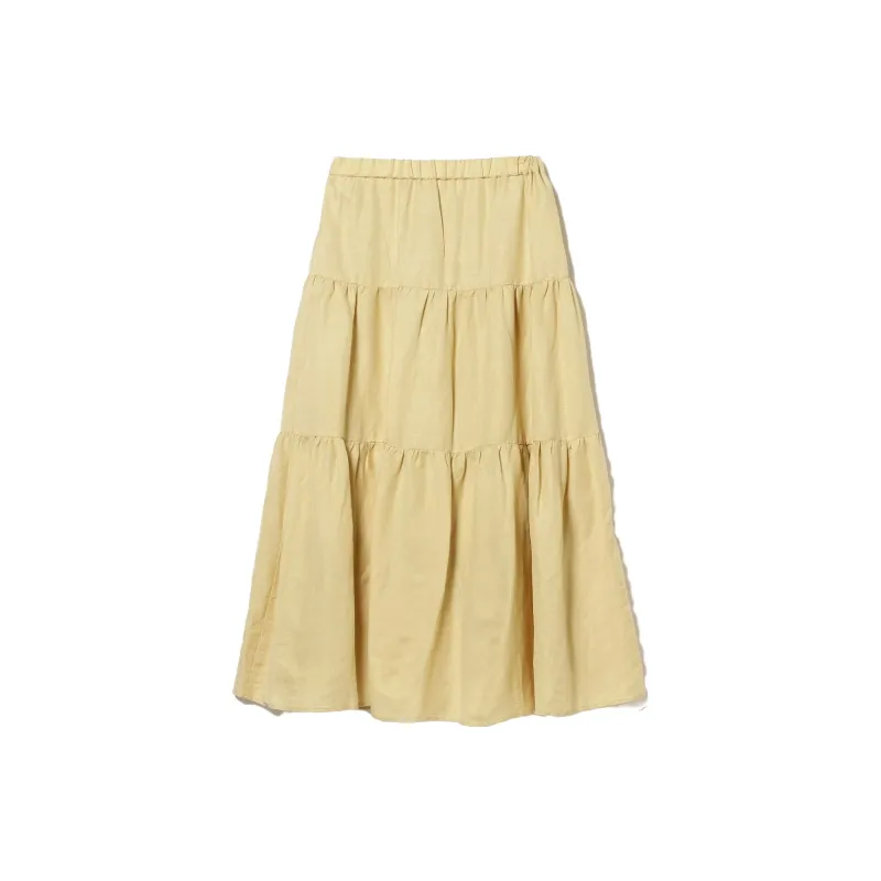 Beams Casual Long Skirts Women's Yellow-1