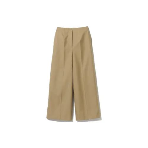 Beams Casual Pants Women's Dark Khaki Fabric Color