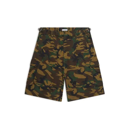 Balenciaga Casual Shorts Men Dark Green