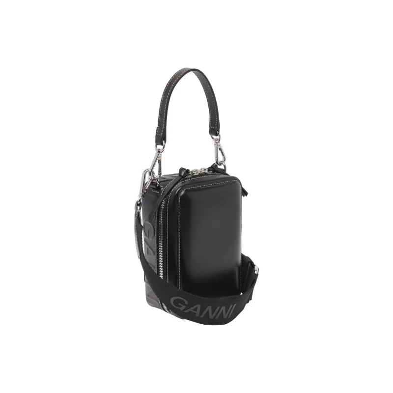GANNI Calfskin Camera Bag Shoulder Bag Crossbody Bag Handbag Women's Black-1