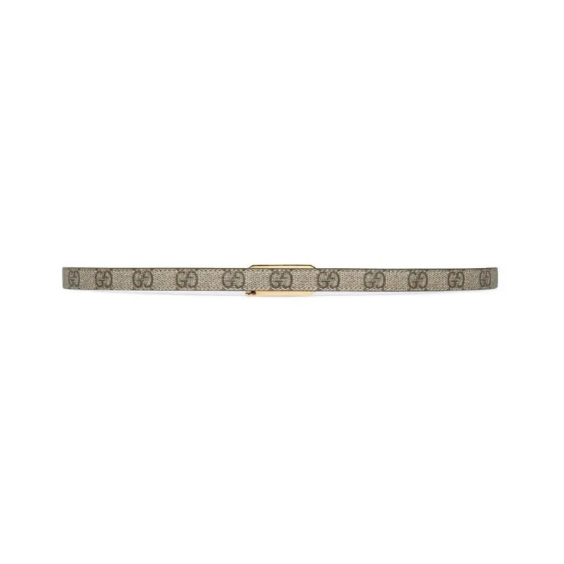 GUCCI Interlocking G Buckle Thin Belt-2