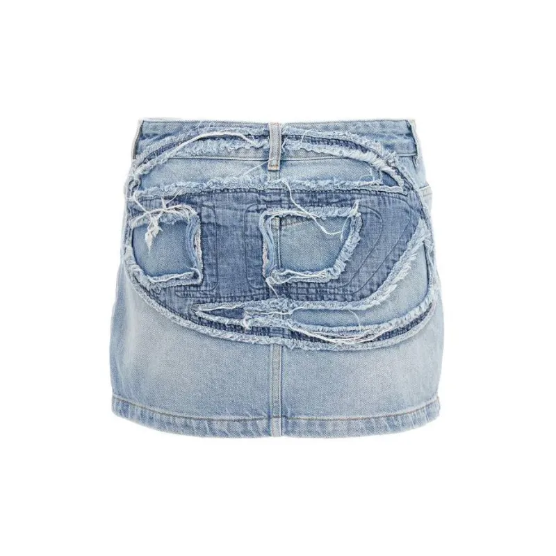 DIESEL Denim Short Skirts Women's Blue-1