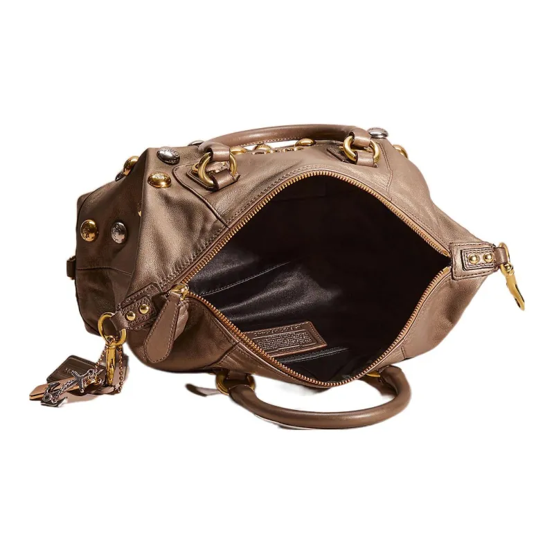 COACH Ashley Leather Travel Bag Handbag Shoulder Bag Women's-2