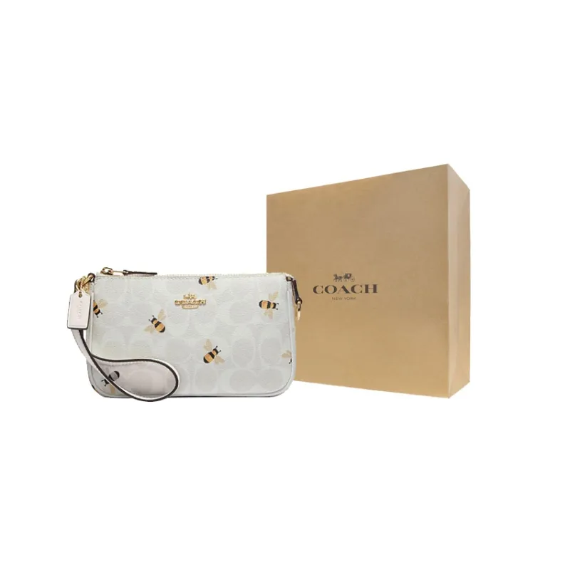 COACH Nolita PVC Mahjong Shoulder Bag Clutch Small Size Women's White-4