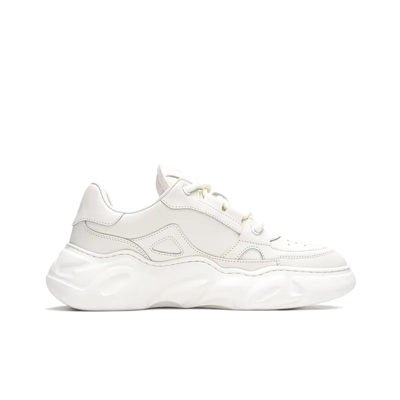 GUY LAROCHE Height Increasing Low-Top Casual Shoes Men's White-1