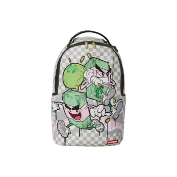 SPRAYGROUND PVC Travel Bags Backpack Unisex Gray White