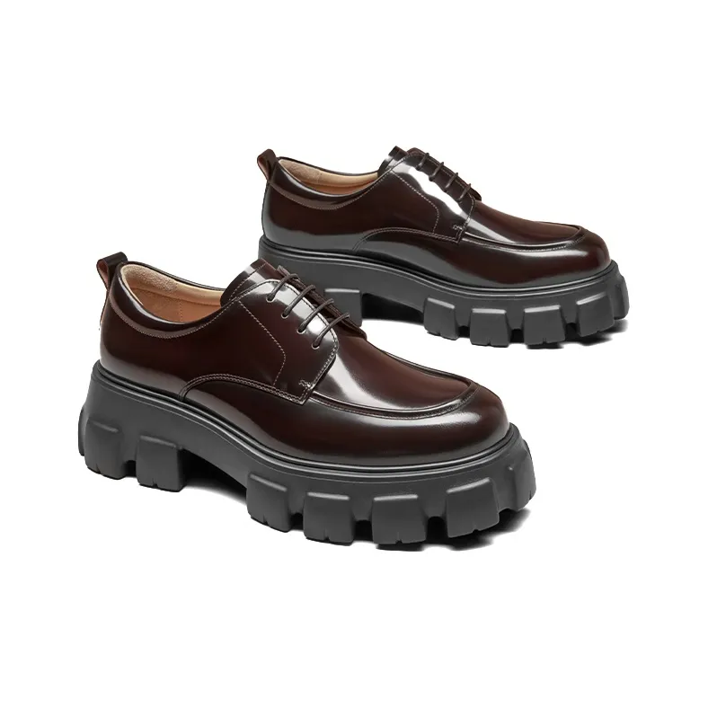 Beau Today Men's Casual Shoes Men Low Top Burgundy/Classic Black-12