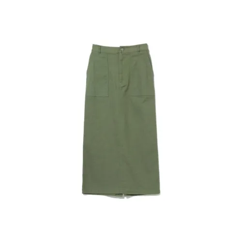 Beams Casual Long Skirts Women's Olive Green